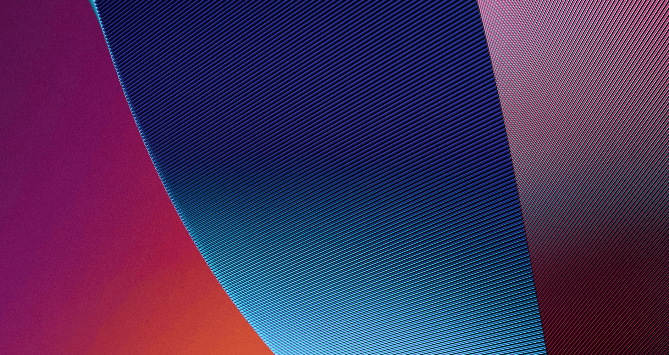 Abstract gradient background with curved lines, blending from deep purple to blue and orange, creating a dynamic and smooth visual effect.